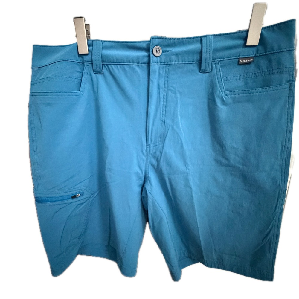 SIMMS Royal Blue Quick Dry Fishing Cargo Shorts Size 38